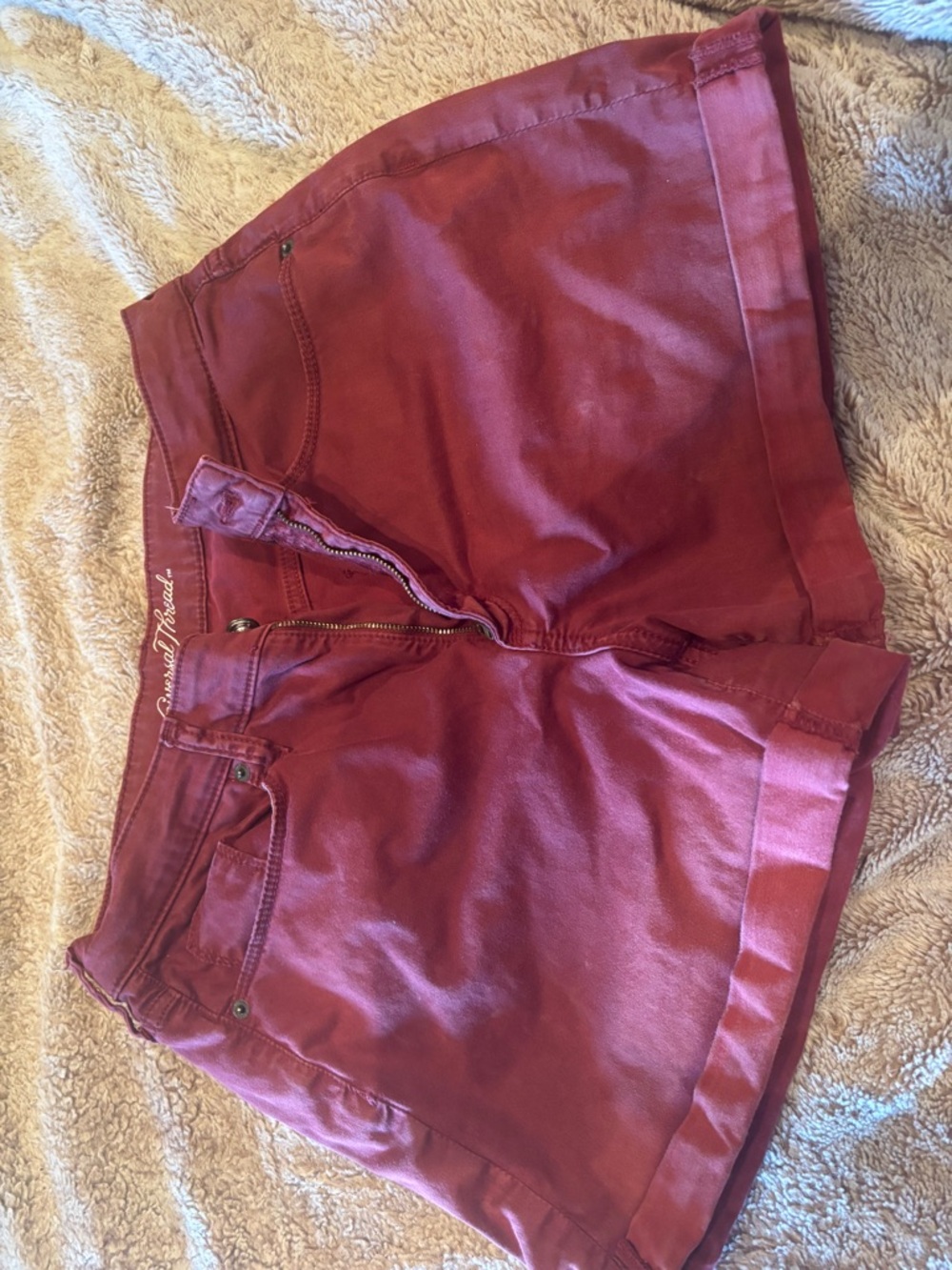Universal Thread maroon  High-Rise Jean Shorts